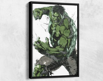 Hulk Poster Marvel Superhero Comics Painting Hand Made Posters Canvas Print Kids Wall Art Man Cave Gift Artwork