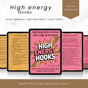 400 Social Media Content Hooks: Instagram, Reels, TikTok (MRR Digital Download)