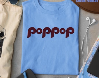 Koszulka Comfort Colors® Popop Grandpa Shirt, koszulka Pop Phillies Dad, prezent dla taty Phillies Koszulka Phillies Pop, koszulka Pop Grandpop Poppy Series
