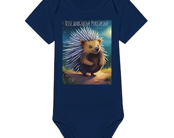 Rise and Shine Porcupine - Classic Baby Short Sleeve Bodysuit v.2 6, 12 ,18months