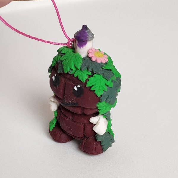 Grafitti Monster Keychain | Polymerclay Keychain | Brick Wall Character | Chibi | Spray Paint Cans