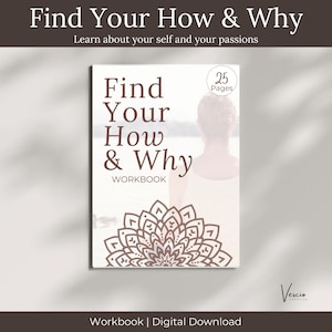 Find Your Why Workbook | Self-Discovery and Goal Setting Guide | Find Your Purpose | Find your Passion