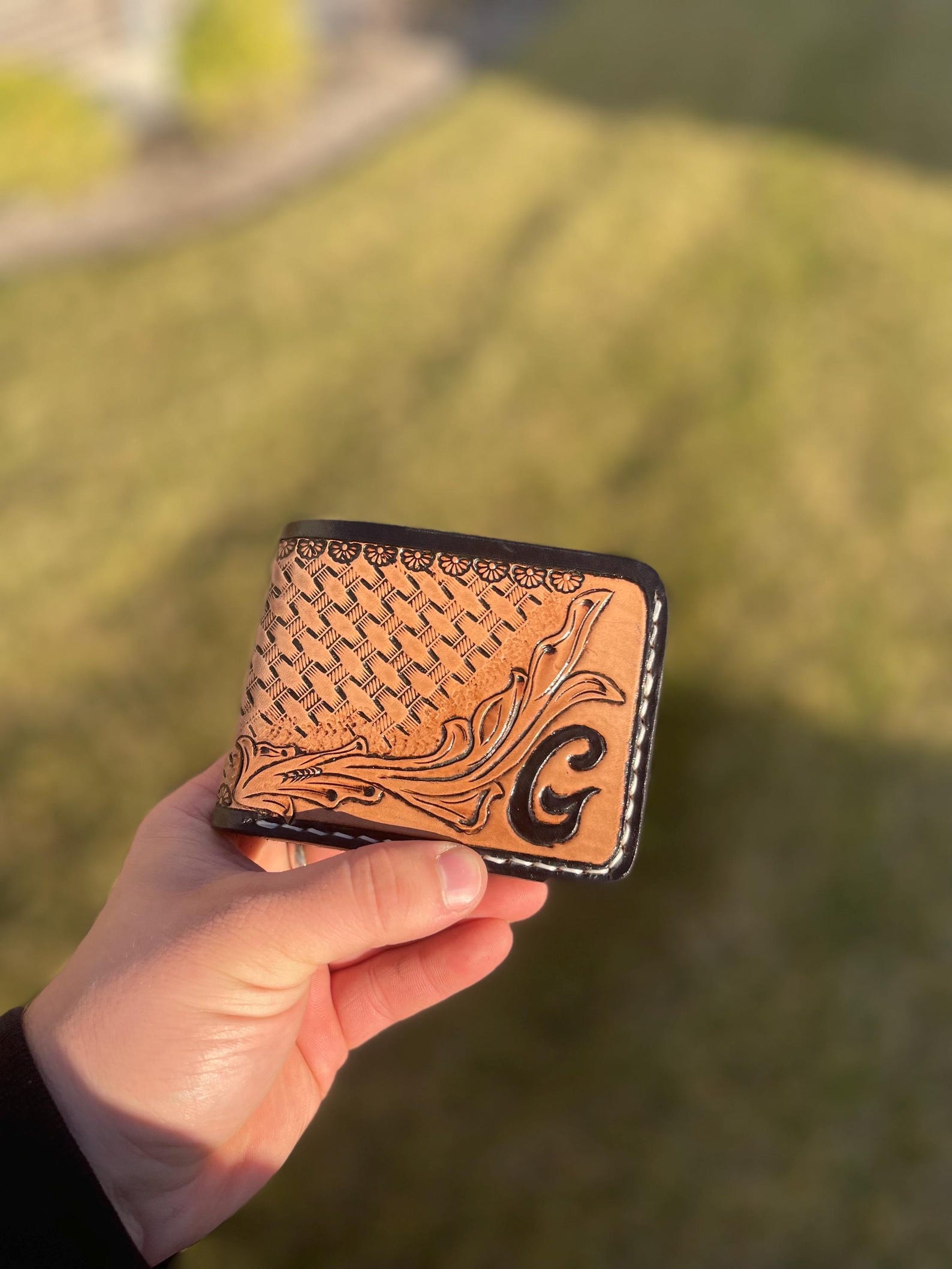 Human Made Wallet Handmade Custom Tooled Leather Bifold Wallet - Etsy