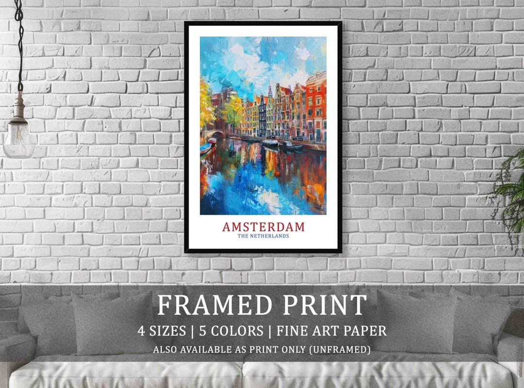 Amsterdam City Framed or Unframed Fine Art Print // Holland Houses ...
