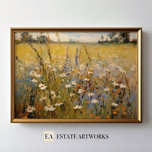 Whispering Wilds - Vibrant Meadow Digital Art Print
