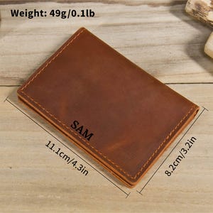 Portafoglio in pelle da uomo, porta carte sottile in pelle, organizer minimalista, porta carte sottile, porta monete, regalo personalizzato per lui, regalo per lei