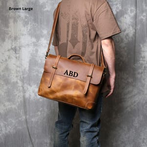 Porte-documents en cuir personnalisé pour homme, sac d'ordinateur portable pour homme, sac à main de bureau, sac à bandoulière, sac messager de voyage, sac d'affaires, cadeaux pour lui et pour elle-même