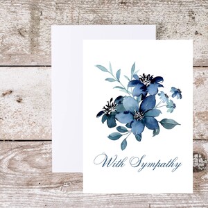 Con simpatía, diseño floral, interior en blanco, tarjeta de felicitación imprimible de 5" x 7" (carta de EE. UU.)
