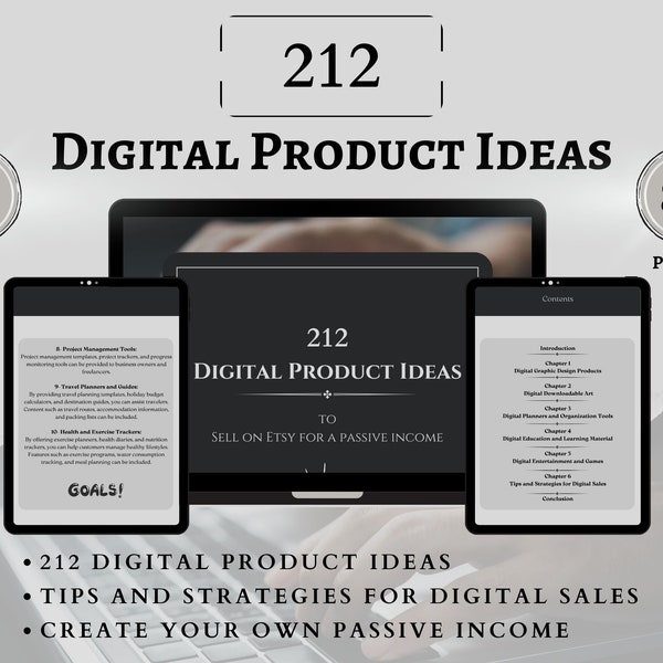 212 Digital Product Ideas to Sell on Etsy for a Passive Income | Digital Downloads | Small Business | Make Money Online |Strategies and Tips
