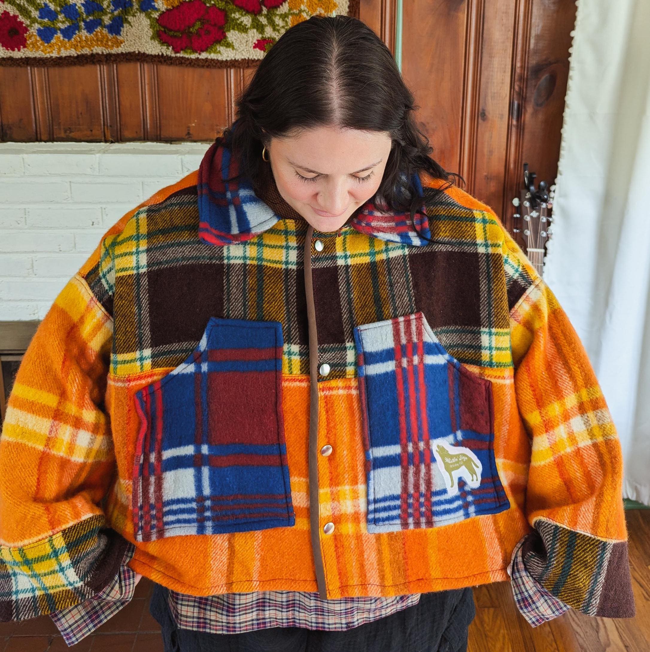 ジャケット・アウター Mertra Patchwork Plaid Jacket Mertra Patchwork Plaid Jacket