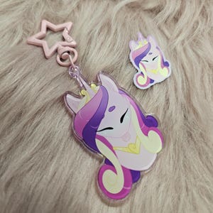 Cadance My Little Pony Keychain And Sticker