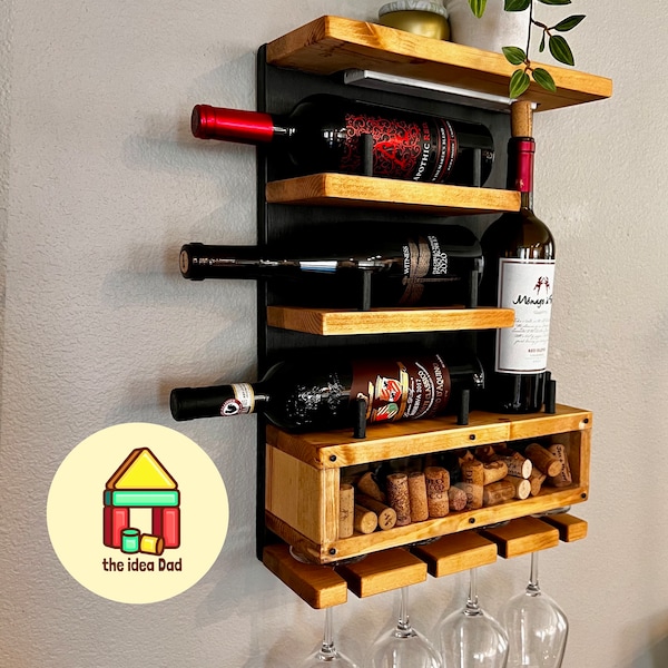 Wooden wall wine rack plans