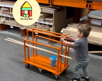 Kids pretend Homdepot/ Lowe’s Improvement Lumber Cart -Digital Plans