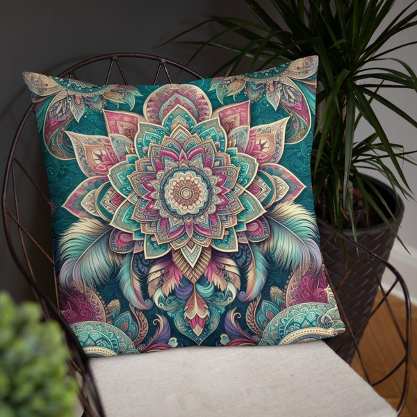 Majestic Bohemian Style Pillow Perfect For Eclectic Decor Living & Fashion