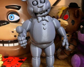 Toy Freddy 3D Printed Figure – 9 Inches (23 cm) – Raw Print – FNAF Collectible