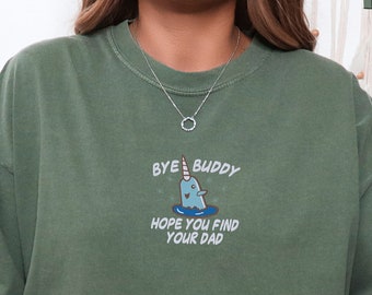 Camiseta bordada "Adiós, amigo", "Nos vemos", "Regalo de despedida", "Adiós, amigo", "Humor de despedida", "Campus Comfort Colors"