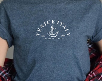 Embroidered Venice Italy Shirt, Venice Italy Design Tee, Venice Italy Traveller Shirt, Venice Italy Art Embroidery Shirt
