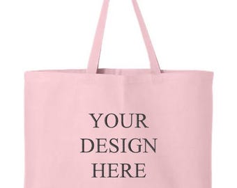 Embroidered Custom Your Design Here Tote Bag, Any Design Bag, Personalized Design Tote Bag, Custom Logo Bag, Customized Text Bag