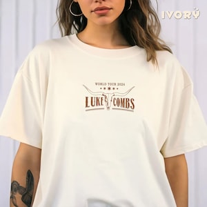 Embroidered Luke Combs World Tour 2024 Sweatshirt, Combs Bullhead Sweater, Country Music Sweat, Country Music Fan, Cowboy Combs Sweatshirt