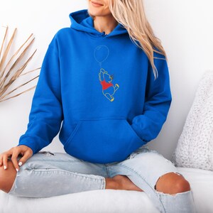 Sudadera con capucha bordada de Winnie Pooh, sudadera con capucha de Pooh, sudadera con capucha de Disneyworld, sudadera con capucha de viaje familiar de Disney, sudadera con capucha vintage de Disney imagen 8