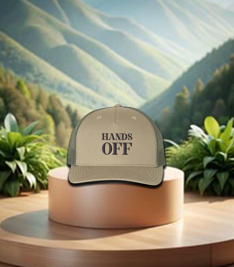 Embroidered Hands Off Richardson Cap, Liberals Hat, Not My President Cap, Anti MAGA Cap, Trump Protestor Hat, Political Protest Cap