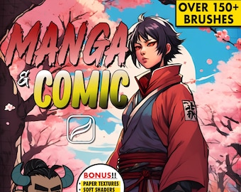 150+ Manga & Comic Brush Pack | Procreate Anime Brushes | Digital Brushes | Brushes for Procreate | Instant Download
