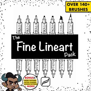 140+ Fine Lineart Brush Pack | Procreate Brushes | Digital Brushes | Brushes for Procreate | Instant Download
