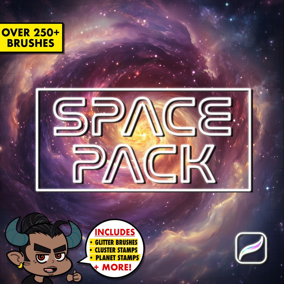 Space Pro Create 250+ Space Pack | Procreate Galaxy Brushes | Digital Brushes | Brushes ...