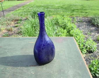 28 cm Carlo Nason Corosso Vase cobalt blue for Nason Moretti, Murano 1960s 665 g Base approx. 12 x 7.5 cm