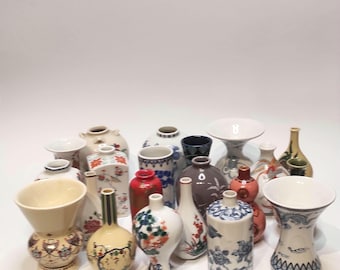 21 miniature porcelain vases Franklin Mint &quot;Treasures of the Shoguns&quot; 8 cm vintage 1980s