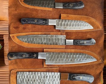 Custom Handmade Damascus Chef set, Kitchen Use Set, Best Birthday And Anniversary Gift, 5 Pieces Chef Set, Mother’s Day gift. Professionals