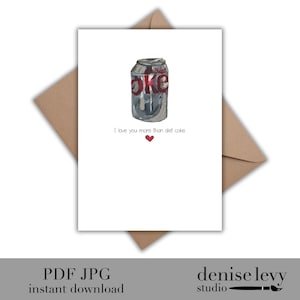Carte à imprimer, Carte de coca light, Carte d'amour, Carte idiote, Carte de voeux, Carte Vous pensez à vous