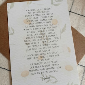 Segenskarte Postkarte Psalm 121 Grußkarte Trost -/Mutmacher