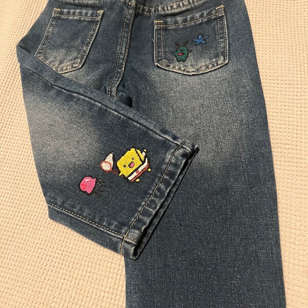 Baby Sponge Bob Infant Distressed Denim Jeans