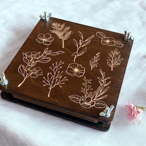 Arte de herbario, Kit de prensado de flores de bolsillo, regalo de cumpleaños, kit de preservación de flores de viaje, regalo de jardín, Kit de prensado de flores para adultos