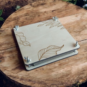 Mini prensa botánica para secar plantas y flores, regalo de cumpleaños, kit de prensa de flores botánicas, regalo de jardín, diferentes colores, 6 x 6 pulgadas, herbario