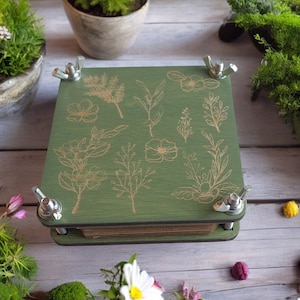 Mini prensa botánica para secar plantas y flores, regalo de cumpleaños, kit de prensa de bolsillo para flores, regalo de jardín, regalo para adultos, mg2 st