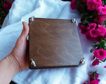 ミニボタニカルフラワープレスキット：6 x 6インチの木製植物プレス