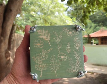 Pocket Flower Press Kit: Mini Botanical Press, Garden Gift