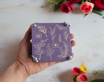 birthday gift, mini botanical press drying plants and flowers, Flower pocket press kit, garden gift,  adult gift, mg2 st