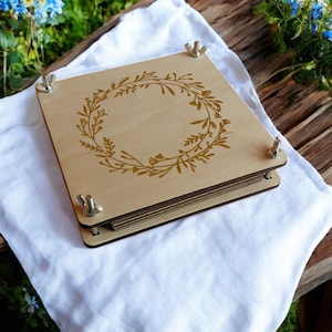 Kit de prensa de flores botánicas, regalo de cumpleaños, mini prensa botánica para secar plantas y flores, regalo de jardín, regalo de San Valentín, arte floral de 6 x 6 pulgadas