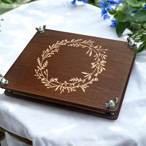 Prensa de flores con grabado de patrón floral, regalo de cumpleaños, kit de prensa botánica para secar plantas y flores, regalo para adultos, artesanía botánica, mg2