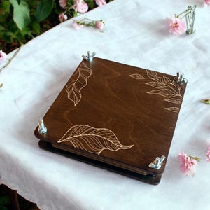 Regalo de jardín, mini prensa botánica para secar plantas y flores, regalo educativo de cumpleaños, kit de prensa de flores botánicas, pasatiempo de arte floral, 6 x 6 pulgadas