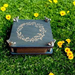 prensa de hojas de bolsillo, herbario de prensa de flores de madera, kit de prensado de flores de bolsillo, regalo de jardinero, regalo de cumpleaños, regalo del día de las madres, mg4