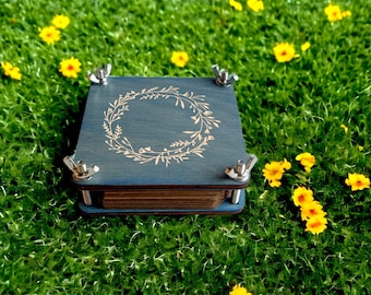 Pocket Flower Press Kit: Wooden Herbarium, Gardener Gift