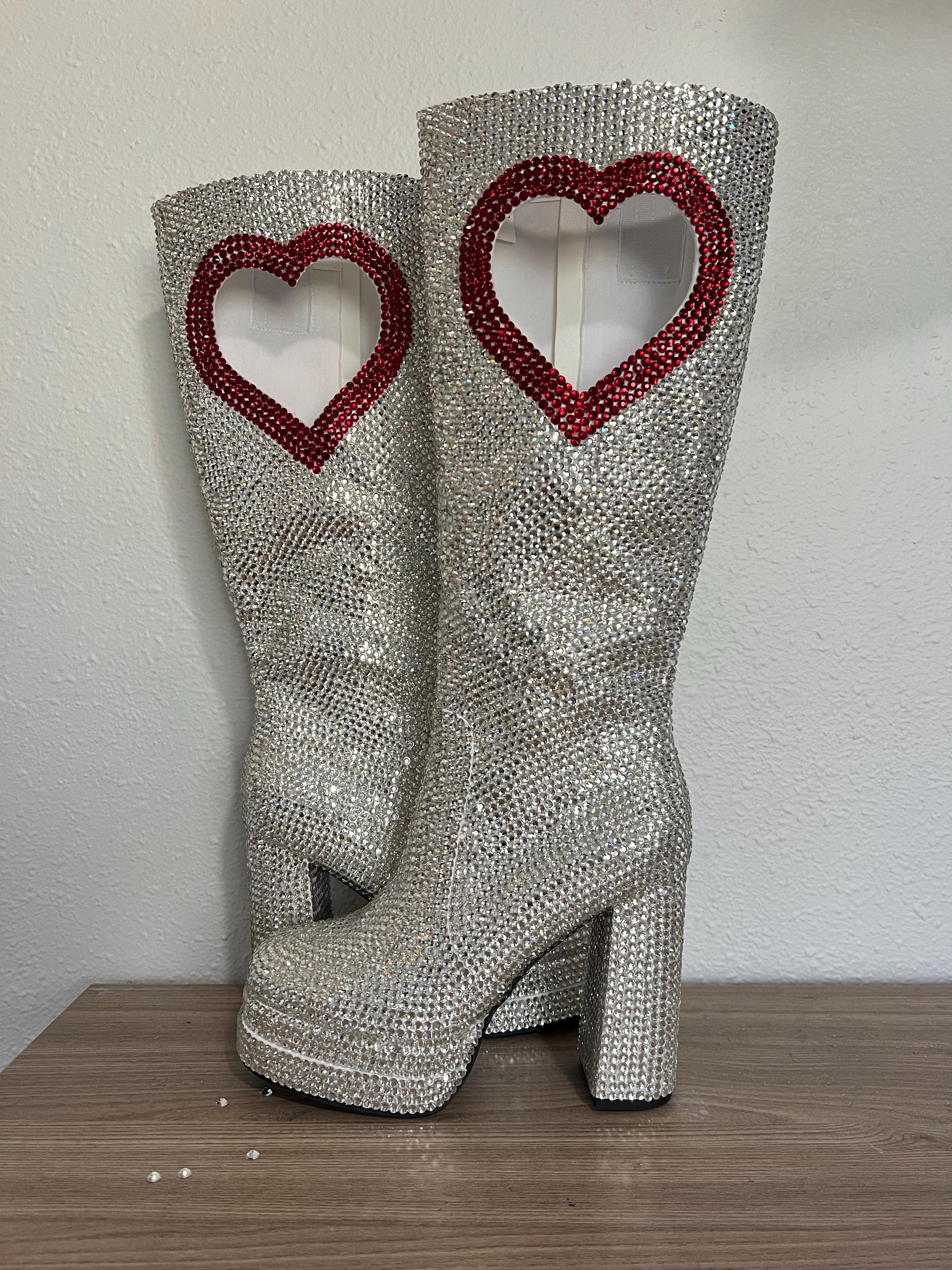 Sabrina Carpenter Boots Pink Heart - Etsy