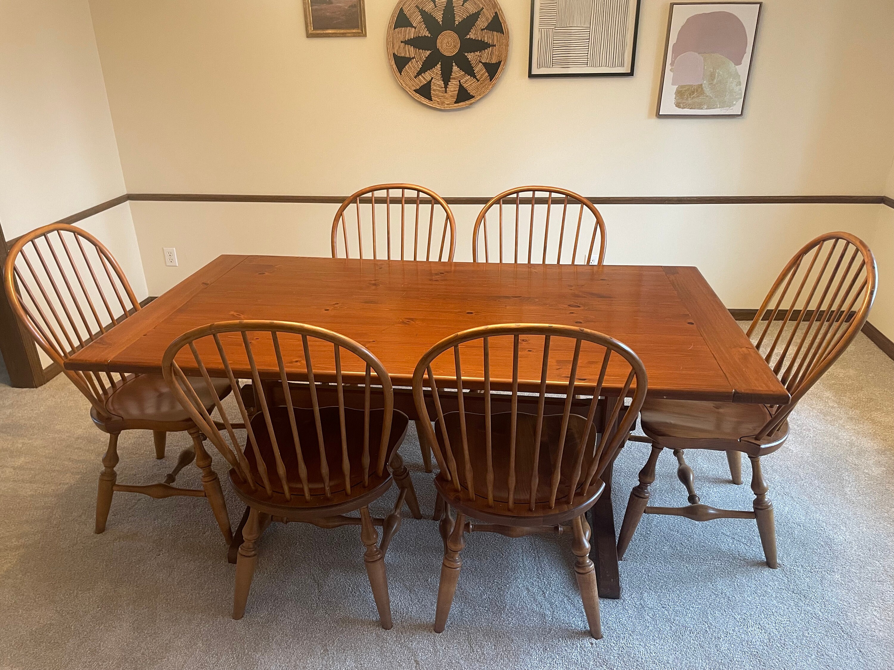 Ethan Allen Dining Table and Chairs Etsy