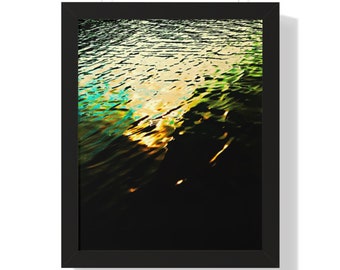 Original Water Photography - Framed Vertical Poster - Unique Abstract Wall Art