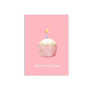 Carte Cadeau ANNIVERSAIRE Cupcake Carte Aquarelle Amitié et Famille - TÉLÉCHARGER