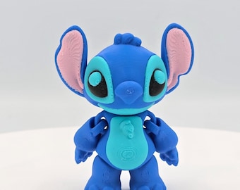 3D Printed Stitch & Angel Mini Figures and  Dragons– Cute Collectible Set